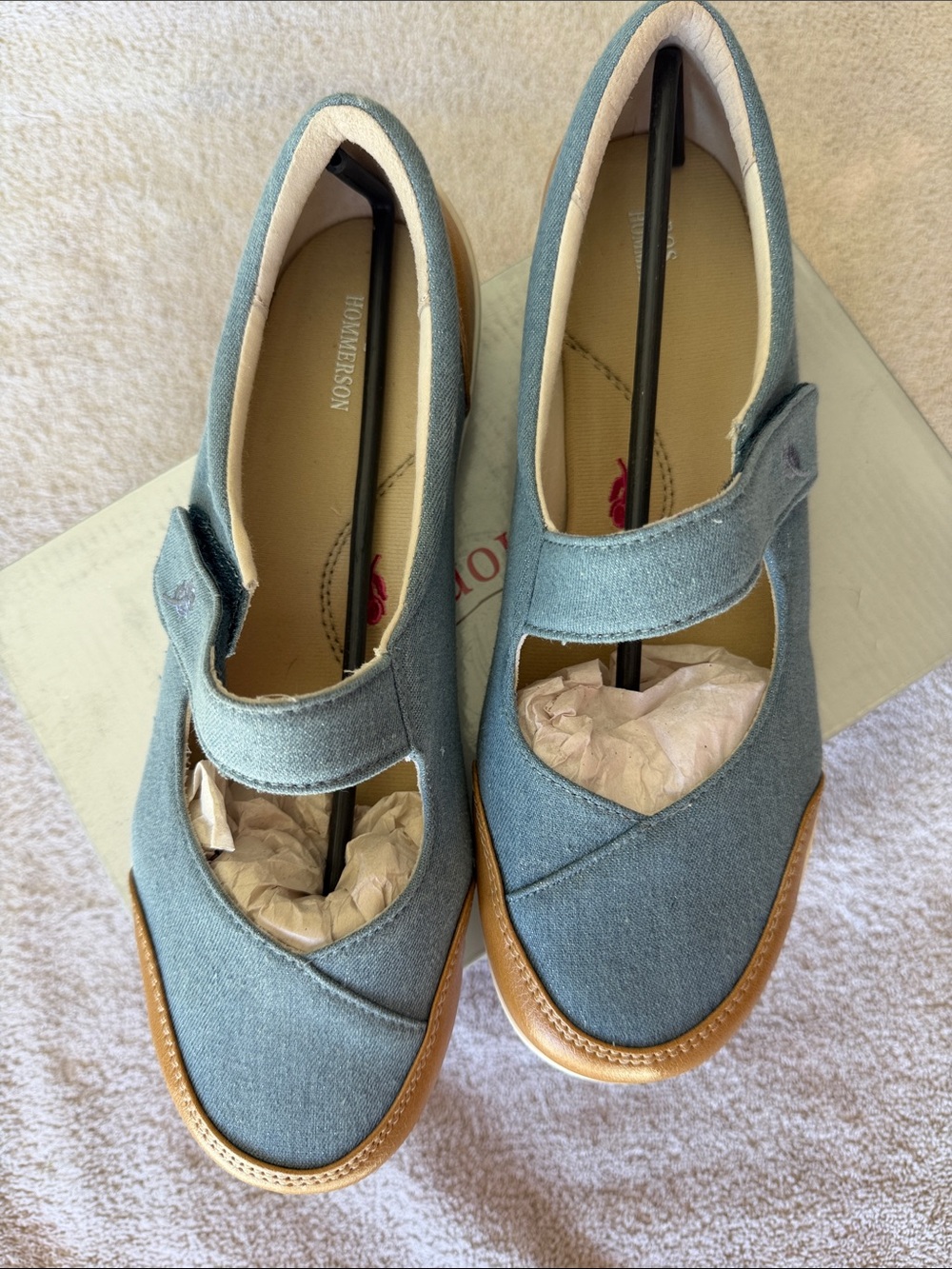 Ros Hommerson Blue Mary Jane Casual Shoes size 9WW